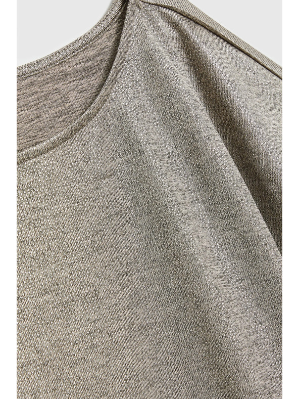 Moodo Glänzendes Top silber Moodo