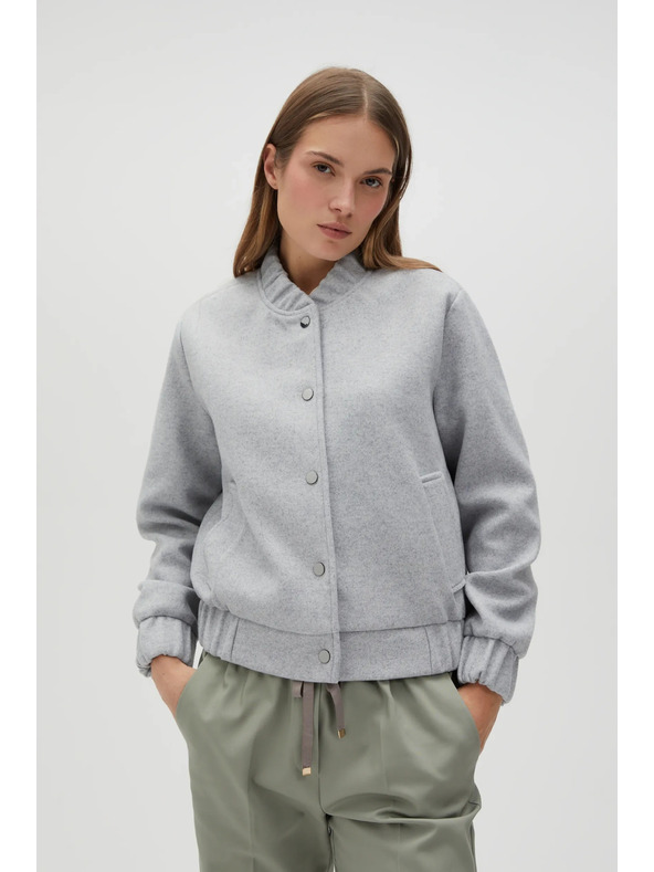 Moodo Graue Bomberjacke Moodo