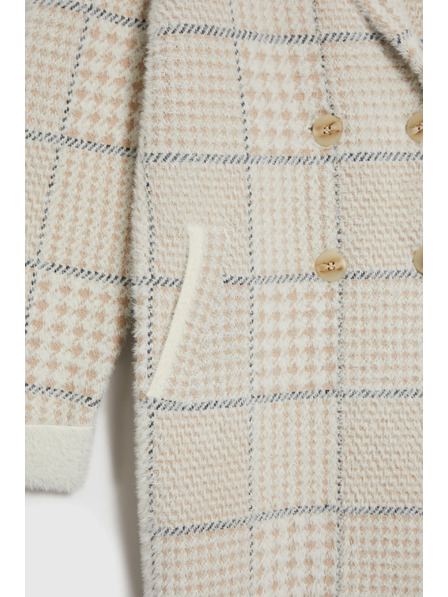 Moodo Karo-Mantel beige Moodo