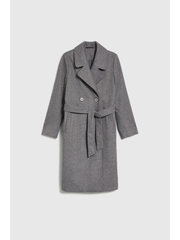 Moodo Mantel mit Gürtel grau Moodo