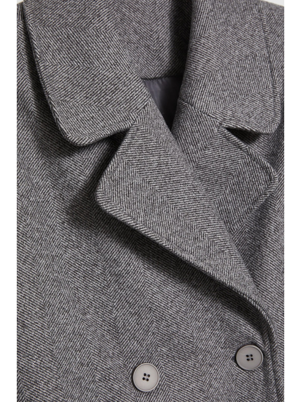 Moodo Mantel mit Gürtel grau Moodo