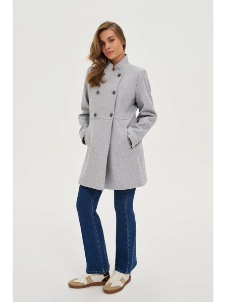 Moodo Kurzer Mantel grau Moodo