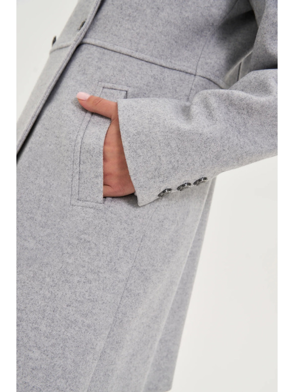 Moodo Kurzer Mantel grau Moodo