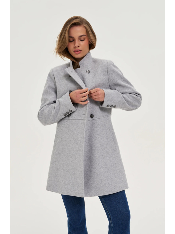 Moodo Kurzer Mantel grau Moodo