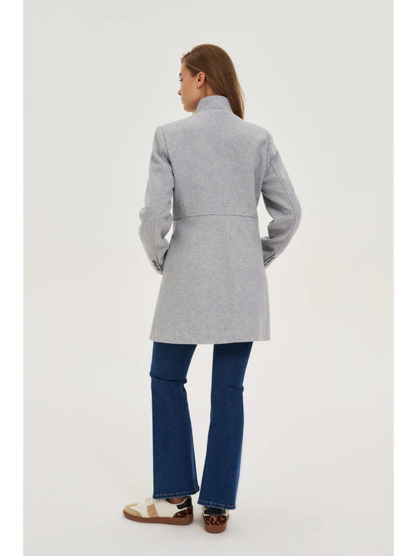 Moodo Kurzer Mantel grau Moodo
