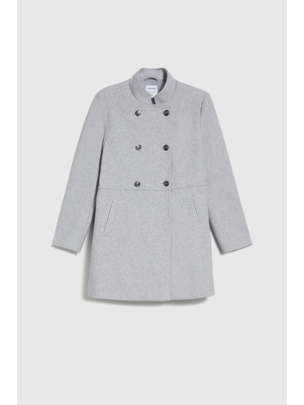 Moodo Kurzer Mantel grau Moodo