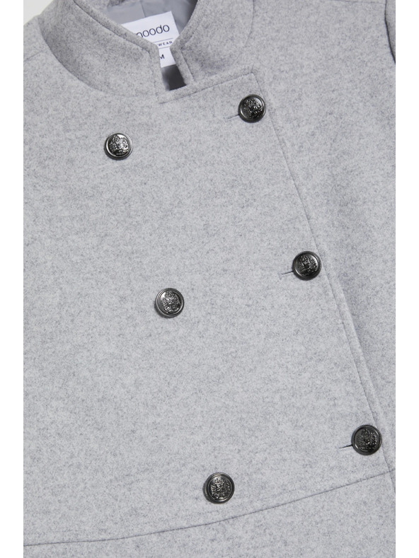 Moodo Kurzer Mantel grau Moodo