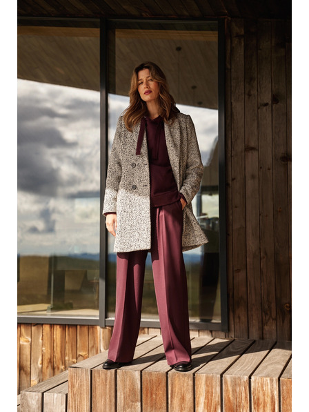 Moodo Fischgrät-Mantel grau Moodo