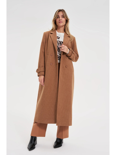 Moodo Langer Mantel braun Moodo