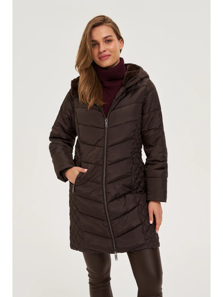 Moodo Steppjacke mit Kapuze braun Moodo