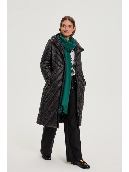 Moodo Langer Mantel schwarz Moodo