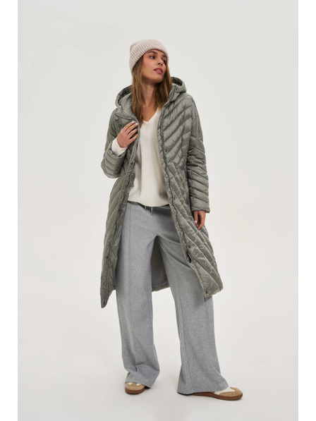 Moodo Lange olivgrüne Jacke Moodo