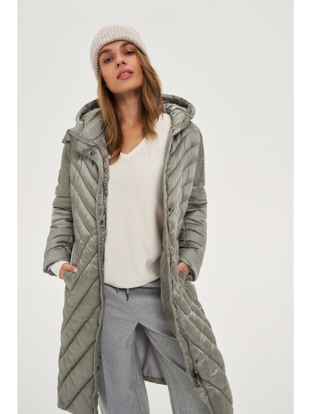 Moodo Lange olivgrüne Jacke Moodo