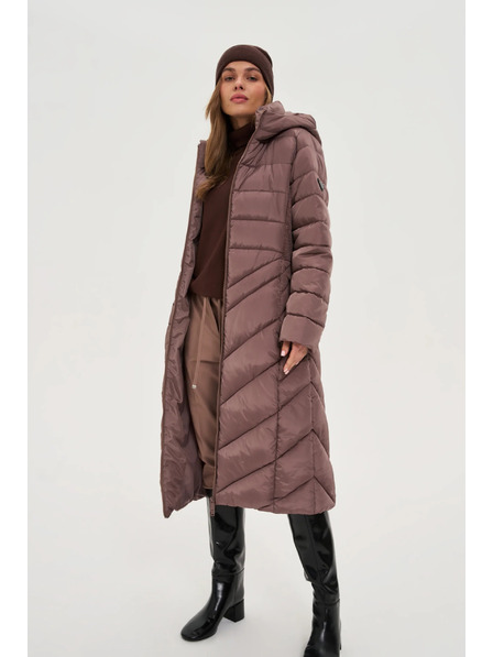 Moodo Braune Jacke mit Gürtel Moodo