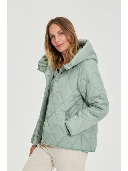 Moodo Gesteppte Kapuzenjacke olivgrün Moodo