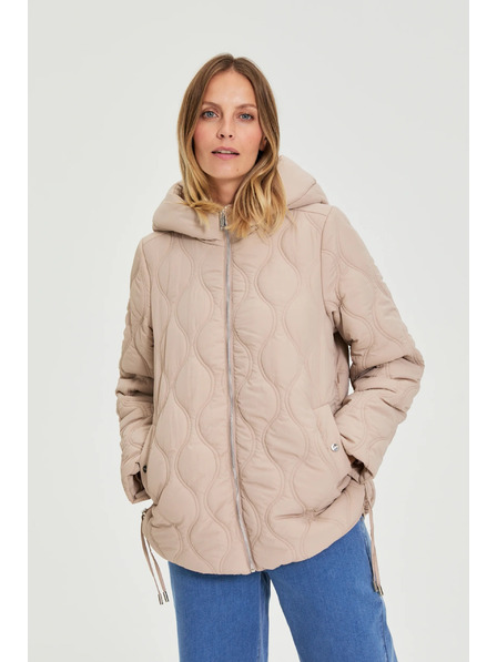 Moodo Gesteppte Kapuzenjacke beige Moodo