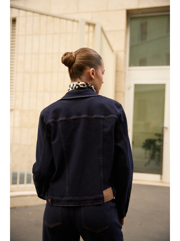 Moodo Dunkelblaue Jeansjacke Moodo