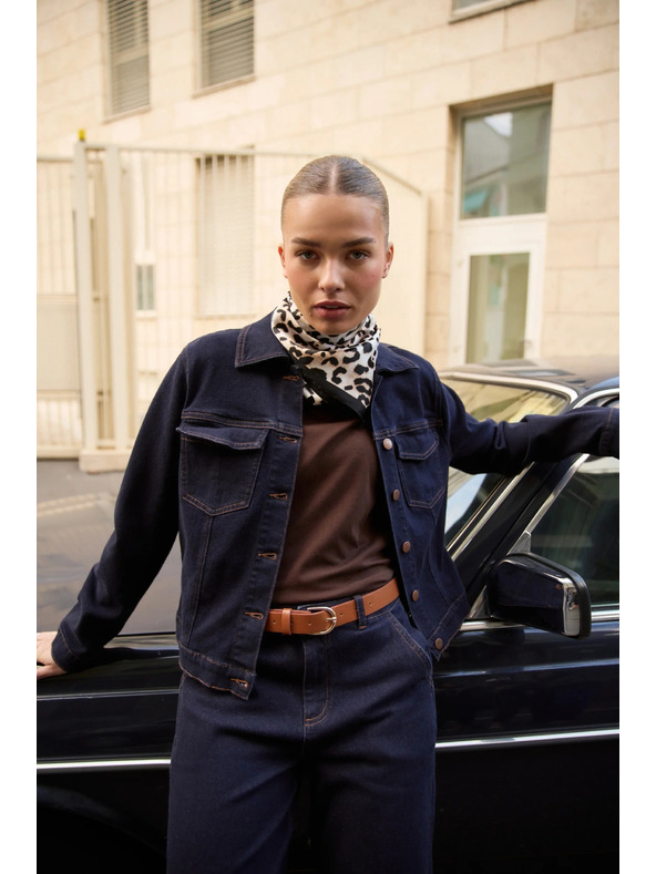 Moodo Dunkelblaue Jeansjacke Moodo