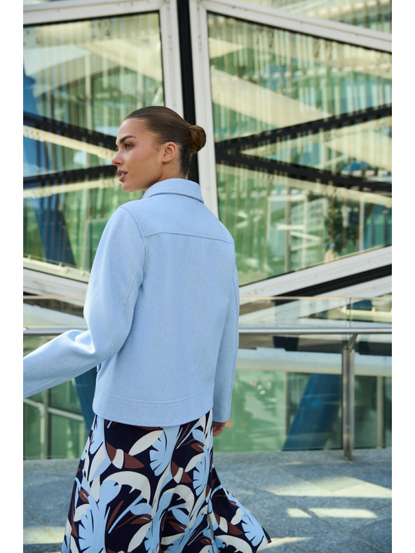 Moodo Kurze hellblaue Jacke Moodo