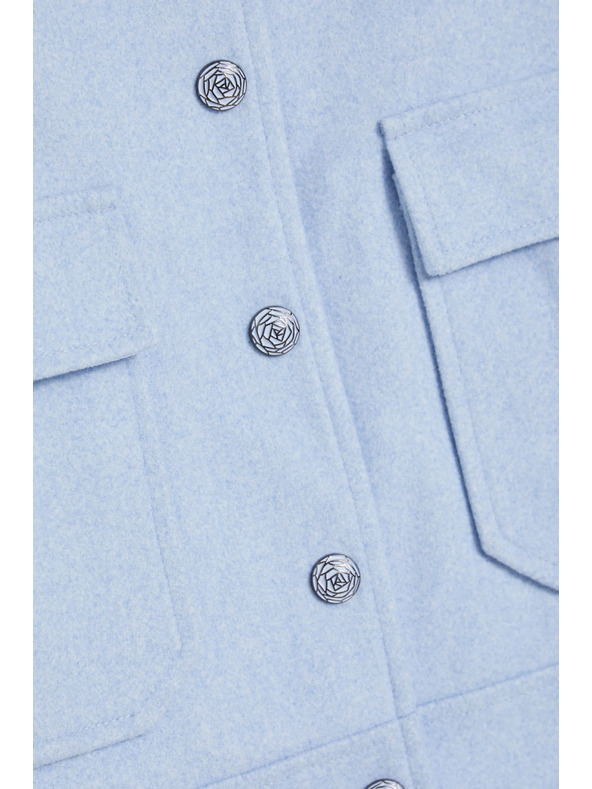 Moodo Kurze hellblaue Jacke Moodo