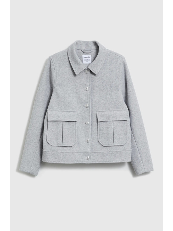Moodo Kurze graue Jacke Moodo