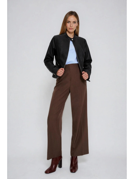 Moodo Schwarze Jacke aus Kunstleder Moodo