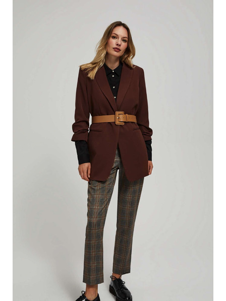 Moodo Dunkelbeiger breiter Gürtel Moodo