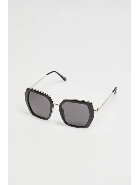 Moodo Große geometrische schwarze Brille Moodo