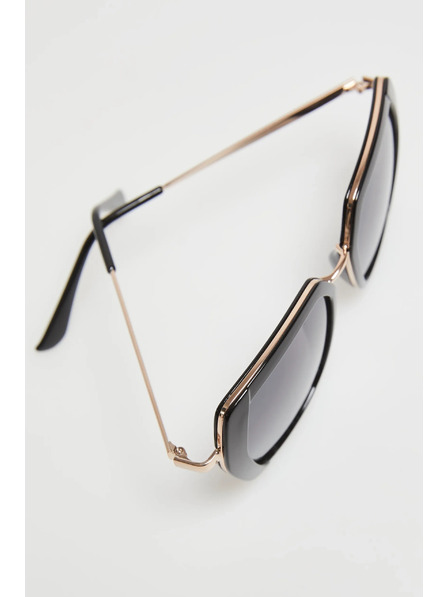 Moodo Große geometrische schwarze Brille Moodo