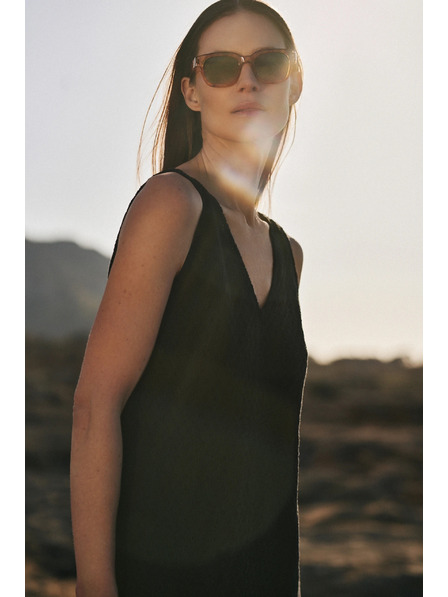 Moodo Schmale braune Brille Moodo