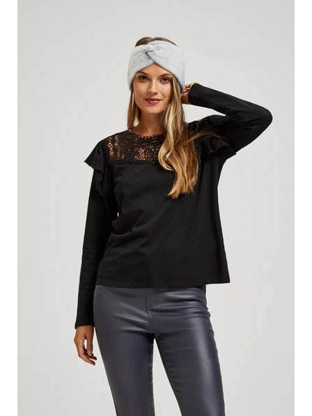 Moodo Warmes gestricktes Haarband grau Moodo