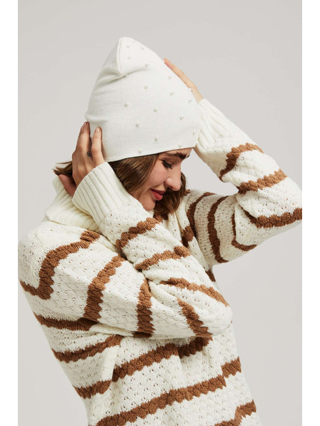 Moodo Mütze mit dekorativen Perlen Moodo