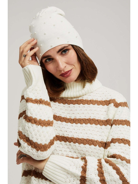 Moodo Mütze mit dekorativen Perlen Moodo