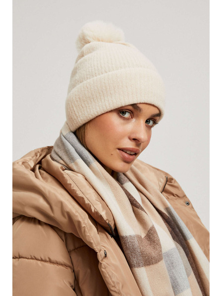 Moodo Mütze mit Bommel puderrosa Moodo