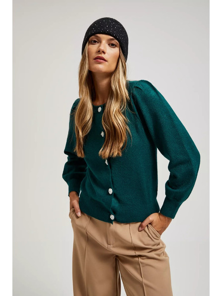 Moodo Gestrickte schwarze Mütze Moodo