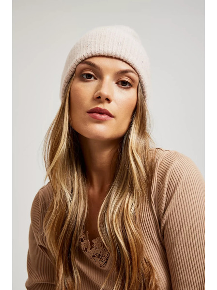 Moodo Gestrickte Pudermütze in Rosa Moodo