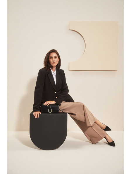 Moodo Einreihiger Blazer in Schwarz Moodo