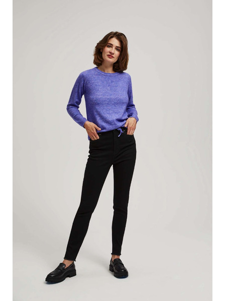 Moodo Enge Jeans mit mittlerer Taille in Schwarz Moodo