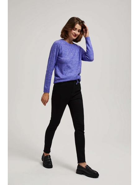 Moodo Enge Jeans mit mittlerer Taille in Schwarz Moodo