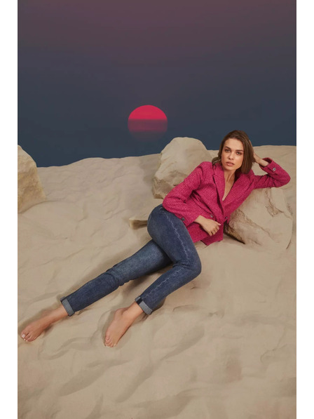 Moodo Dunkelblau Boyfriend Jeans Moodo