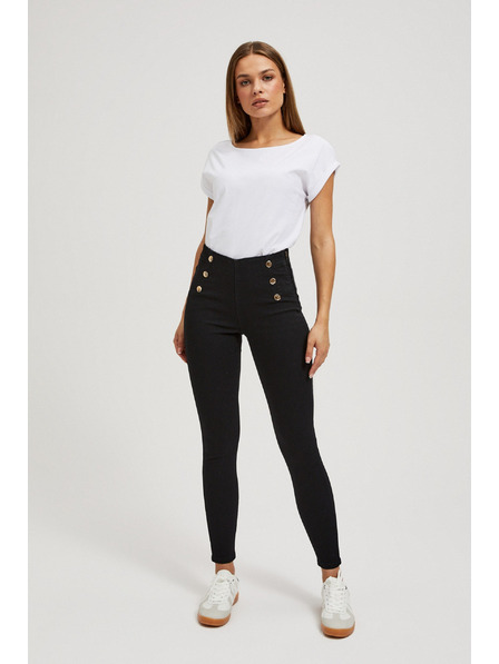 Moodo Jeans mit dekorativen Knöpfen Moodo