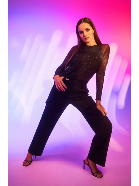 Moodo Top mit transparenten Ärmeln Moodo