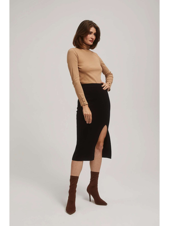 Moodo Gerippte Rollkragenpullover Moodo