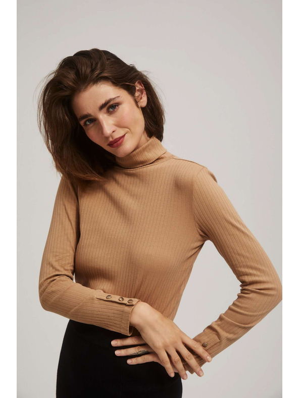 Moodo Gerippte Rollkragenpullover Moodo