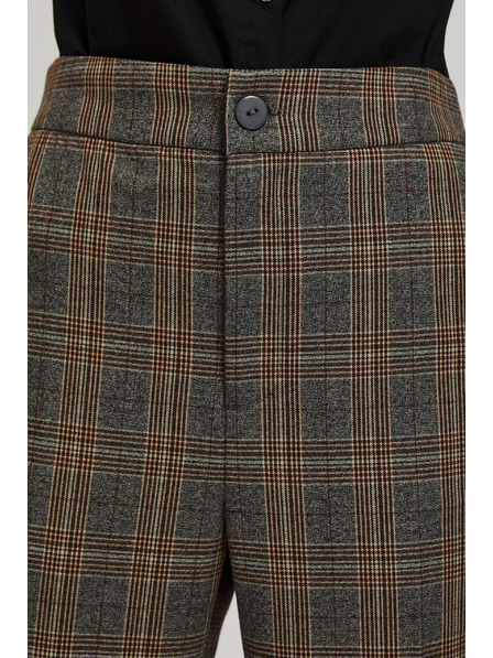 Moodo Graue karierte Hose Moodo