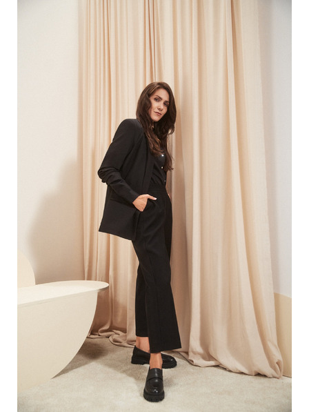 Moodo Glatte Hose mit weiten Hosenbeinen Moodo