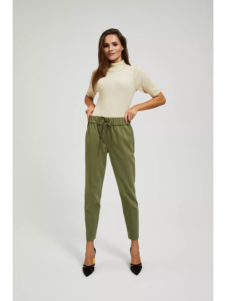 Moodo Hose mit Bindegürtel in der Taille Moodo