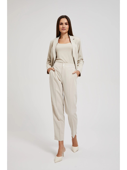 Moodo Glatte Zigarettenhose, beige Moodo