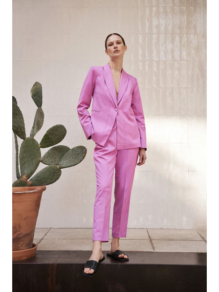 Moodo Festliche rosafarbene Falten-Hose Moodo