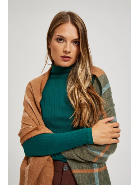 Moodo Smaragdgrüner Schal mit Fransen Moodo